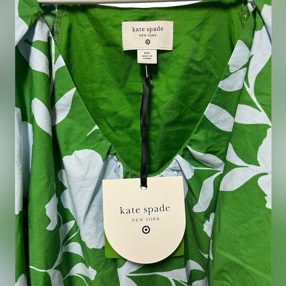NWT KATE SPADE/Target Classic Rose Poplin Long Sleeve Mini Dress size XXL - Picture 5 of 6